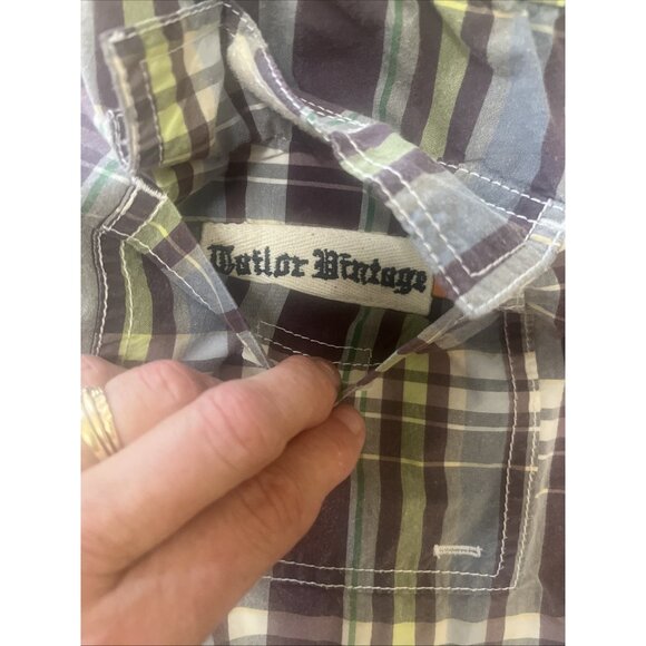 Tailor Vintage Reversible Shorts Purple Plaid Purple Stripe Mens 36” Waist Sz L - Picture 4 of 11